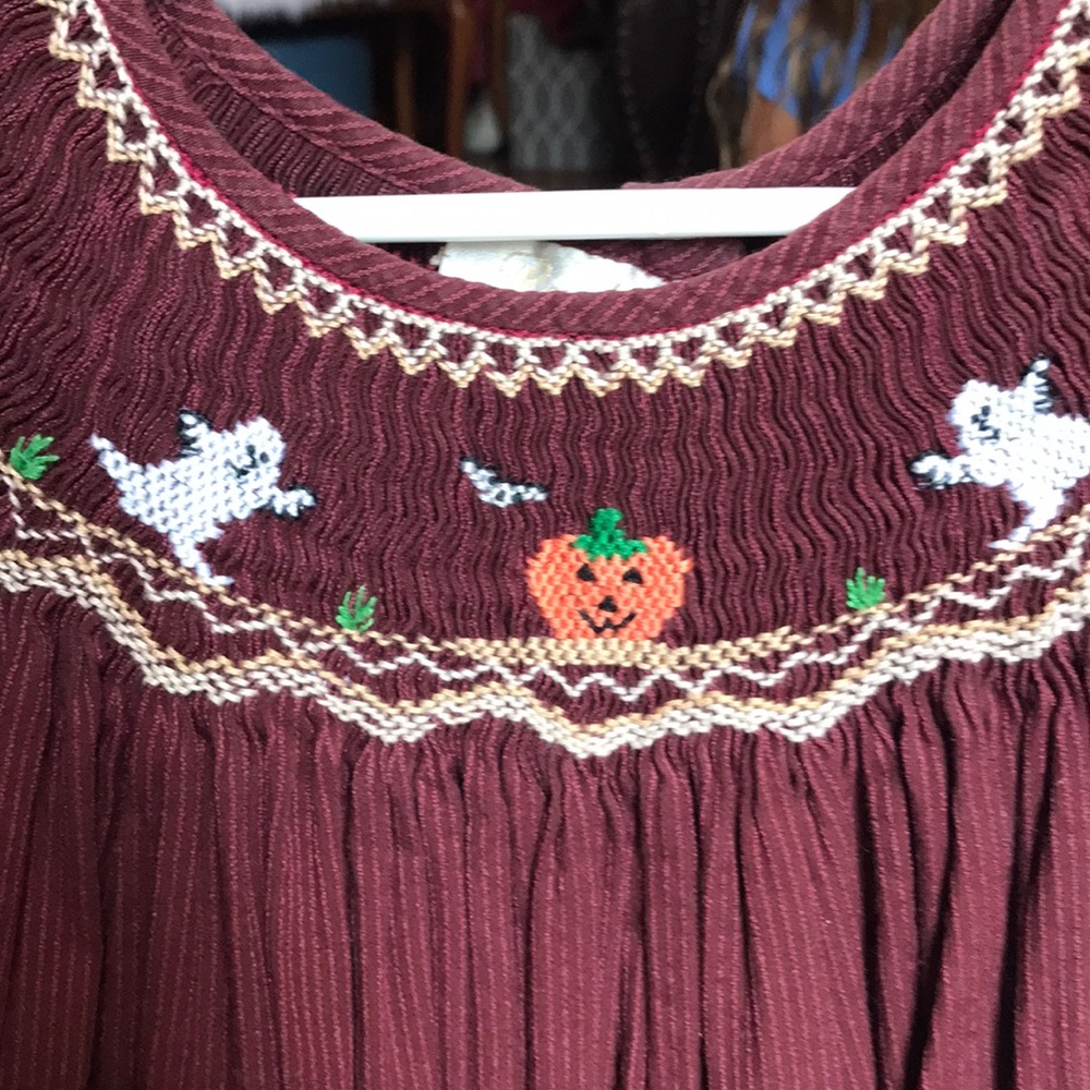 Rosalina girls smocked Halloween smocked bishop